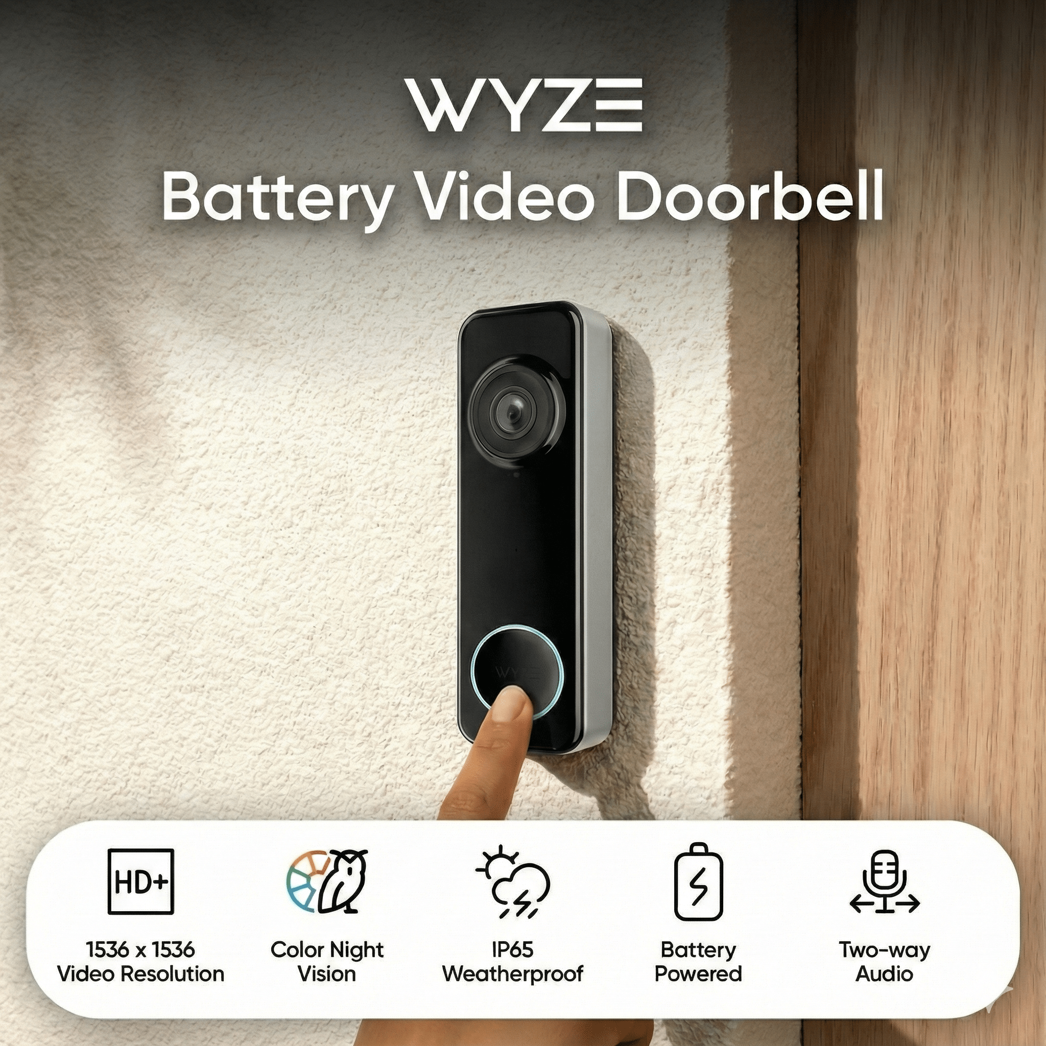 Alternative view of Wyze Battery Video Doorbell