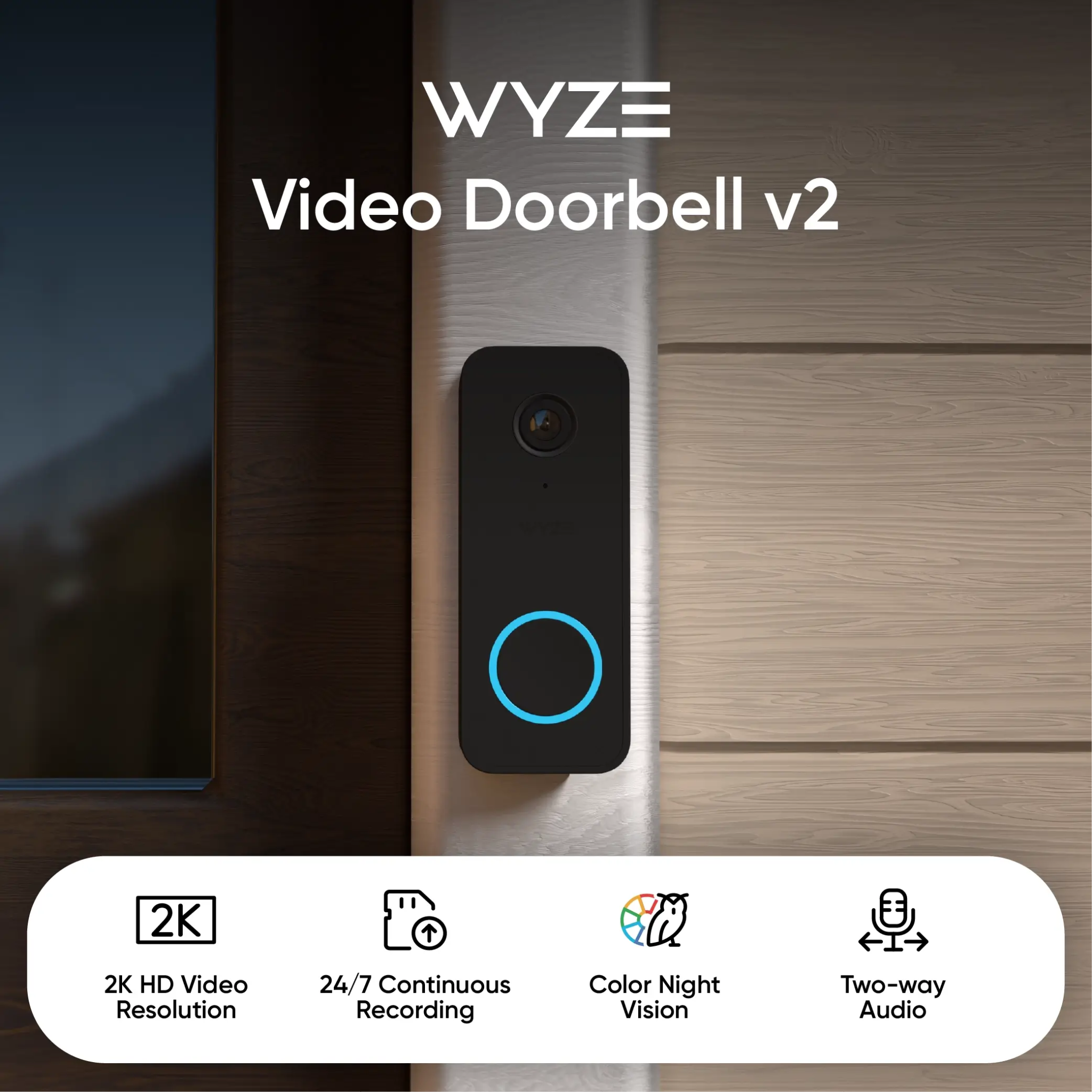 Alternative view of Wyze Video Doorbell v2